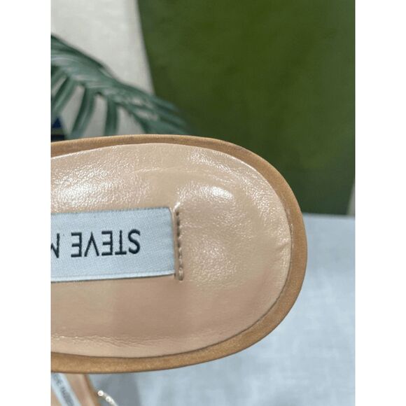 Steve Madden Women's Libbie Rhinestone Dress Sandals - Camel Nubuck 9.5M - Picture 7 of 13